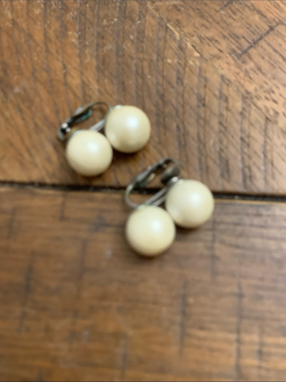 French Pearl Earring Clip-On Classic vintage 50s Mademoiselle Elegant earrings